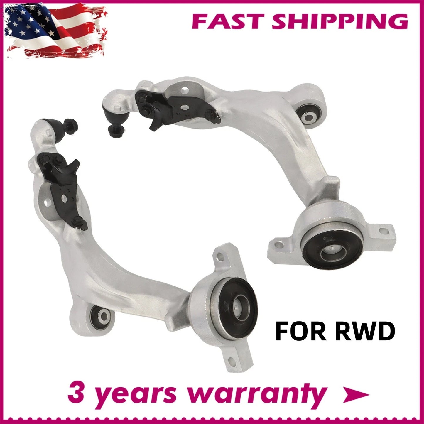 For Infiniti Q50 Q60 EX35 EX37 QX50-RWD Front Lower Control Arms Ball Joint Kit