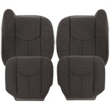 For 2003-2007 Chevy Silverado 1500 2500HD Driver+Passenger Cloth Seat Cover Gray