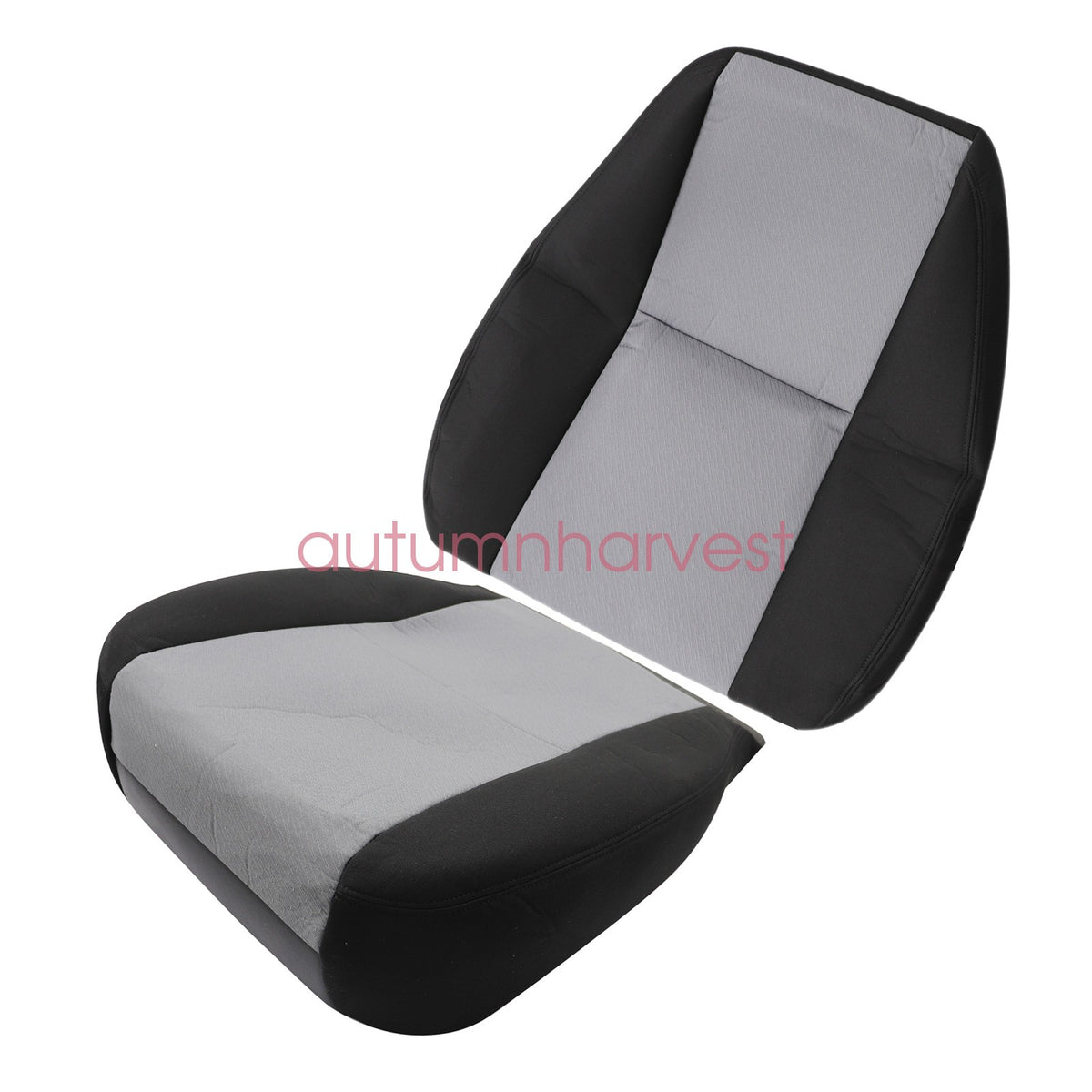 For 07-14 Chevy Silverado 1500 2500HD Driver Bottom & Top Cloth Seat Cover Gray
