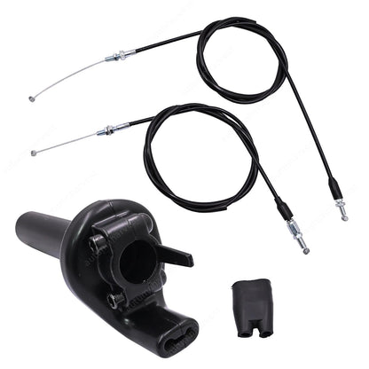 Throttle Cable w/ Twist Throttle Accelerator Grip Fits Honda CRF150R CRF250R BLK