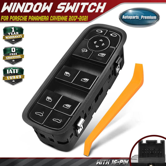 New For Porsche Panamera 17-20 Cayenne 18-21 Front Driver Power Window Switch