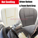For 2007-2014 Chevy Silverado 2500 3500HD Driver Bottom&Foam Seat Cover Dk Gray