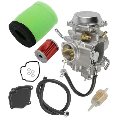 Carburetor w/Air & Engine Oil Filter Cleaner For Suzuki Quadrunner 250 1988-1996