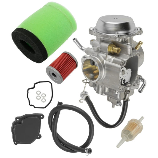 Carburetor w/Air & Engine Oil Filter Cleaner For Suzuki Quadrunner 250 1988-1996