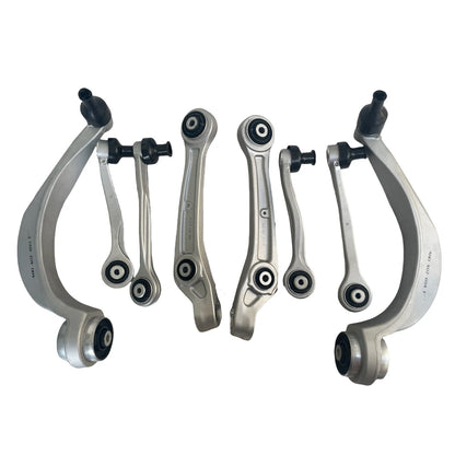 8pcs Front Upper & Lower Control Arm Kit For 09-18 Audi A8 Quattro S8 4H0407505E