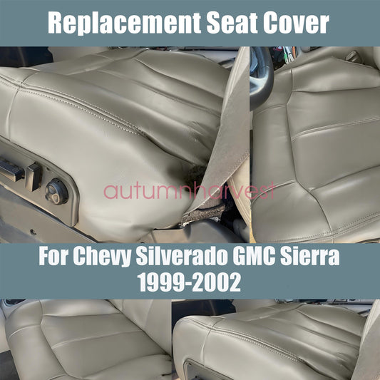 Driver & Passenger Seat Cover Gray For Chevy Tahoe Suburban Silverado 1999-2002