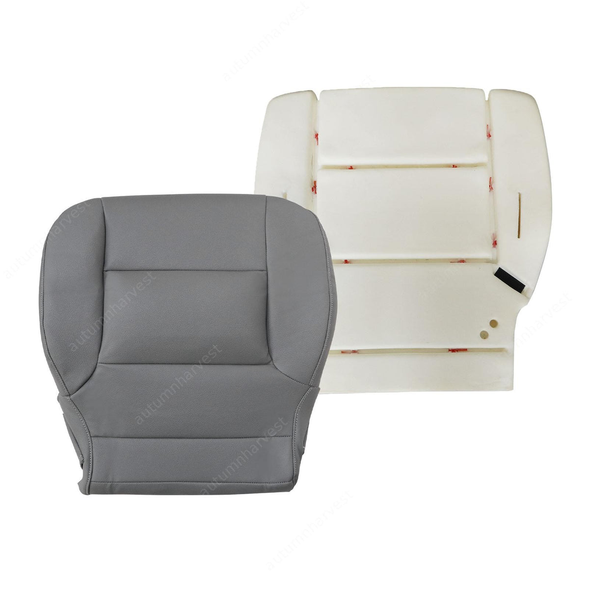 For 2014-2019 Chevy Silverado 1500 Driver Bottom Seat Cover Gray & Foam Cushion