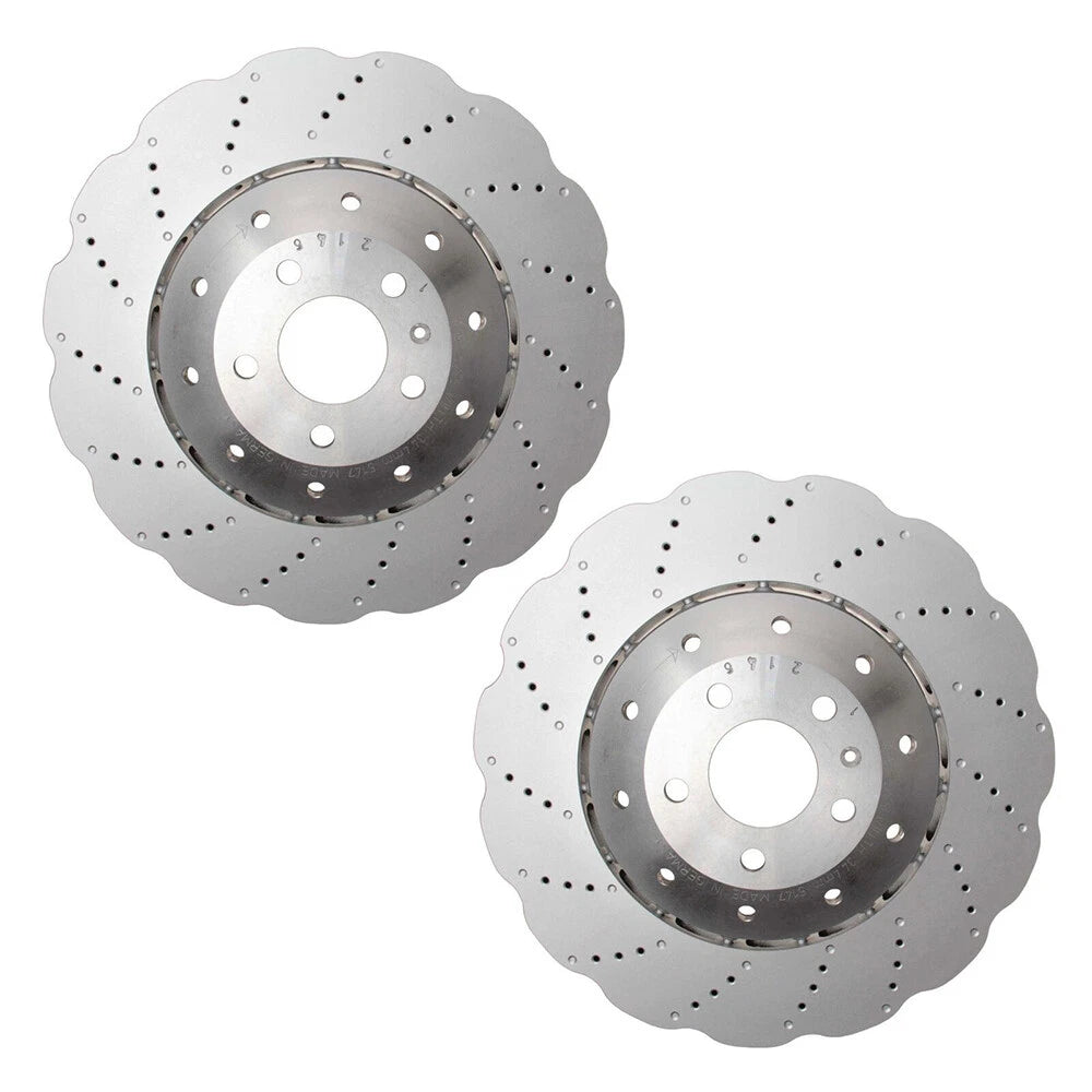 Fits For Audi RS7 2014 2015 2016 2x Front Left+Right Side Disc Brake Rotors