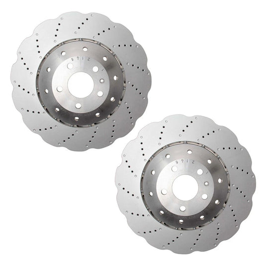 Fits For Audi RS7 2014 2015 2016 2x Front Left+Right Side Disc Brake Rotors