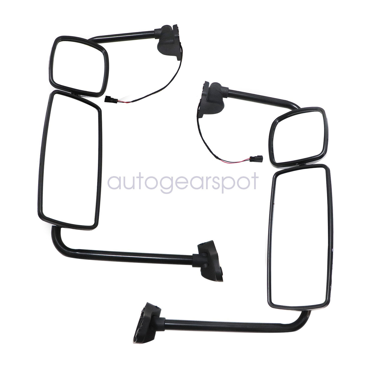Chrome Door Mirror Heated w/Arm FOR Freightliner M2 Columbia Passenger & Driver