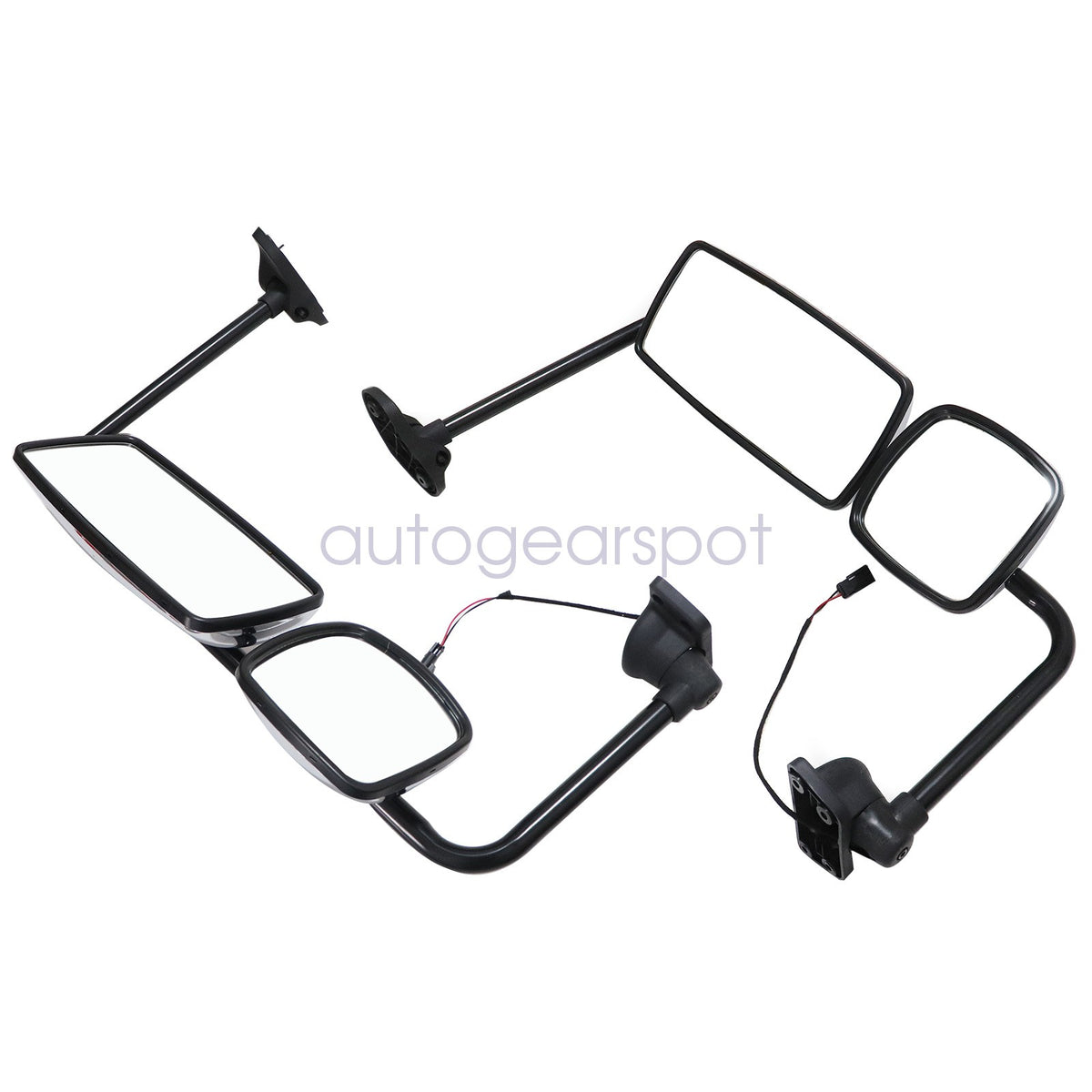Chrome Door Mirror Heated w/Arm FOR Freightliner M2 Columbia Passenger & Driver