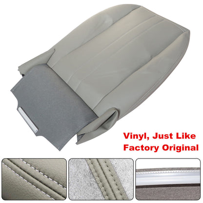 For 2003-2014 Chevy Express GMC Savana 1500 2500 Driver Leather Seat Cover Gray