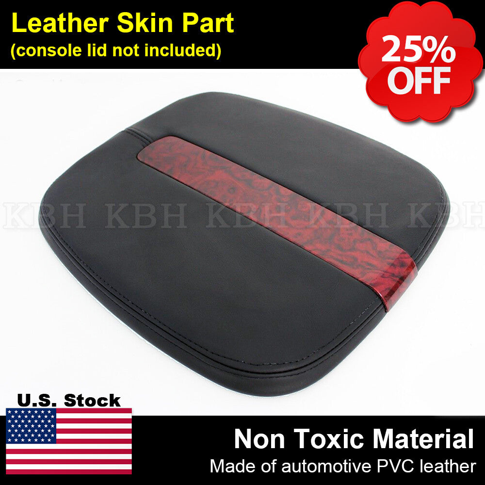 2007-2014 For Cadillac Escalade Leather Center Console Lid Cover Armrest Black