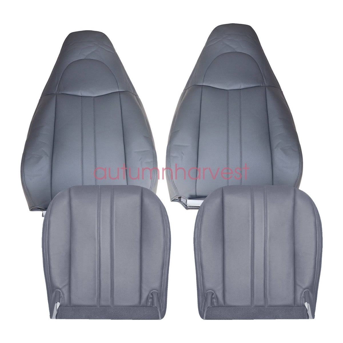 For 2003-2014 Chevy Express 1500 2500 3500 Driver Passenger Seat Cover Dark Gray