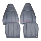 For 2003-2014 Chevy Express 1500 2500 3500 Driver Passenger Seat Cover Dark Gray