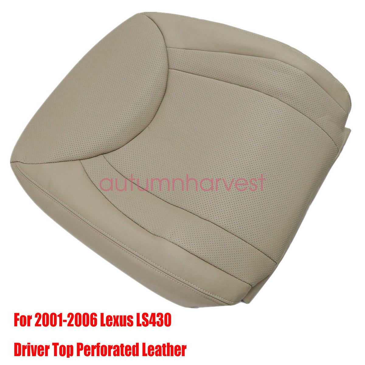 New Driver Back Perforated Leather Cover Tan For Lexus LS430 2001-2006