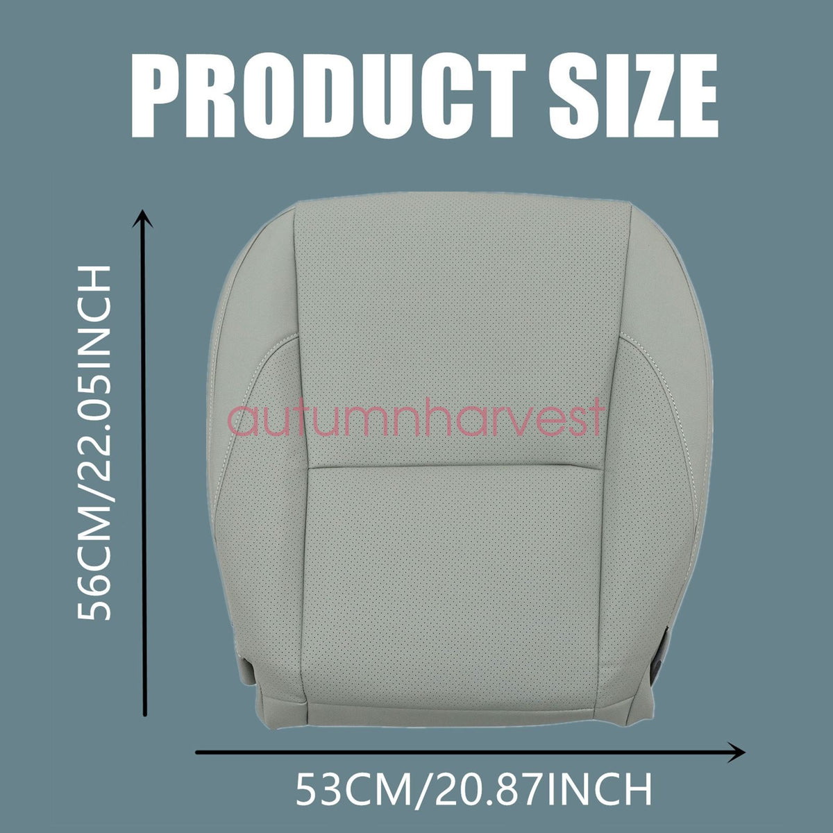 For 2007-2012 Lexus ES350 Front Bottom & Lean Back Leather Seat Cover Light Gray