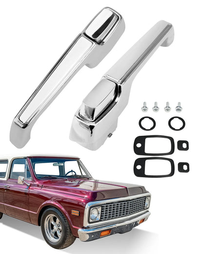3927899 New Exterior Chrome Door Handles Set Fits For Chevy GMC Pickup 1967-72