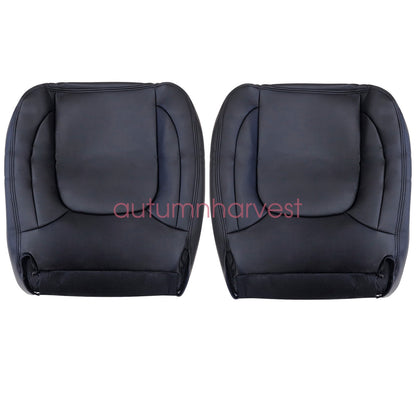 Driver Passenger Bottom Seat Cover Fits 2004 2005 Dodge Ram 1500 2500 3500 Black