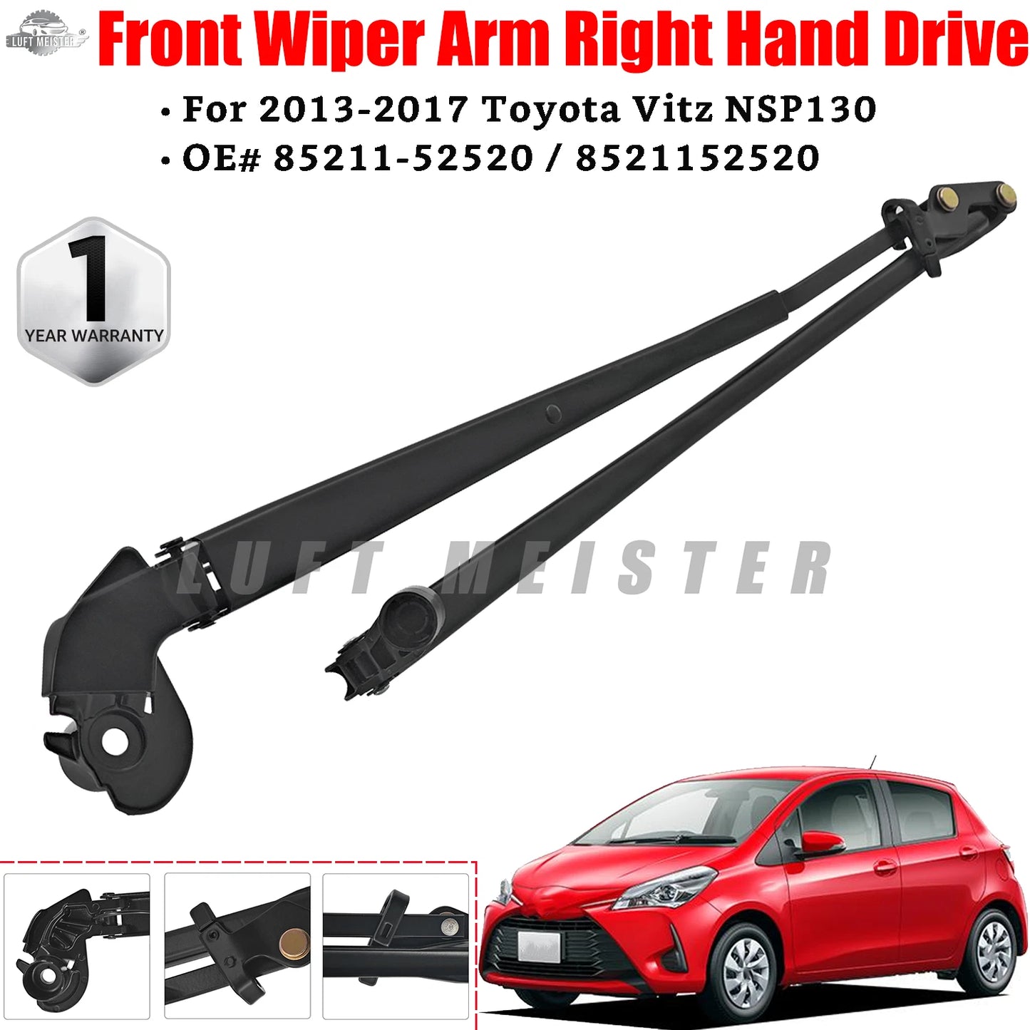 New Front Wiper Arm Fits For TOYOTA VITZ KSP130 YARIS NCP130 85211-52520