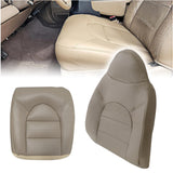 Passenger Bottom & Top Leather Seat Covers Tan For 2000 Ford F250 F350 Lariat US
