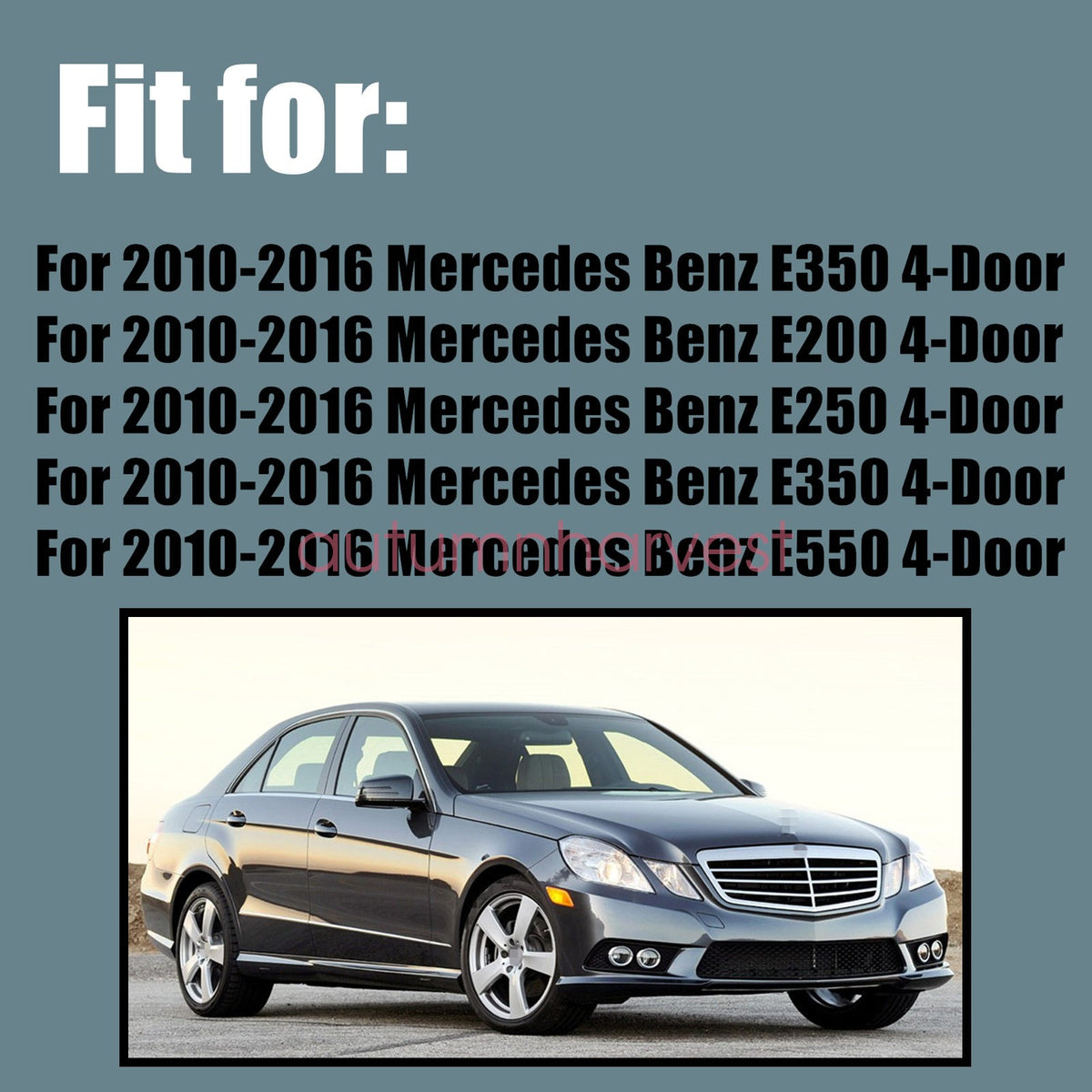 2012 For Mercedes Benz E350 E550 Driver & Passenger Bottom SEAT COVER Tan