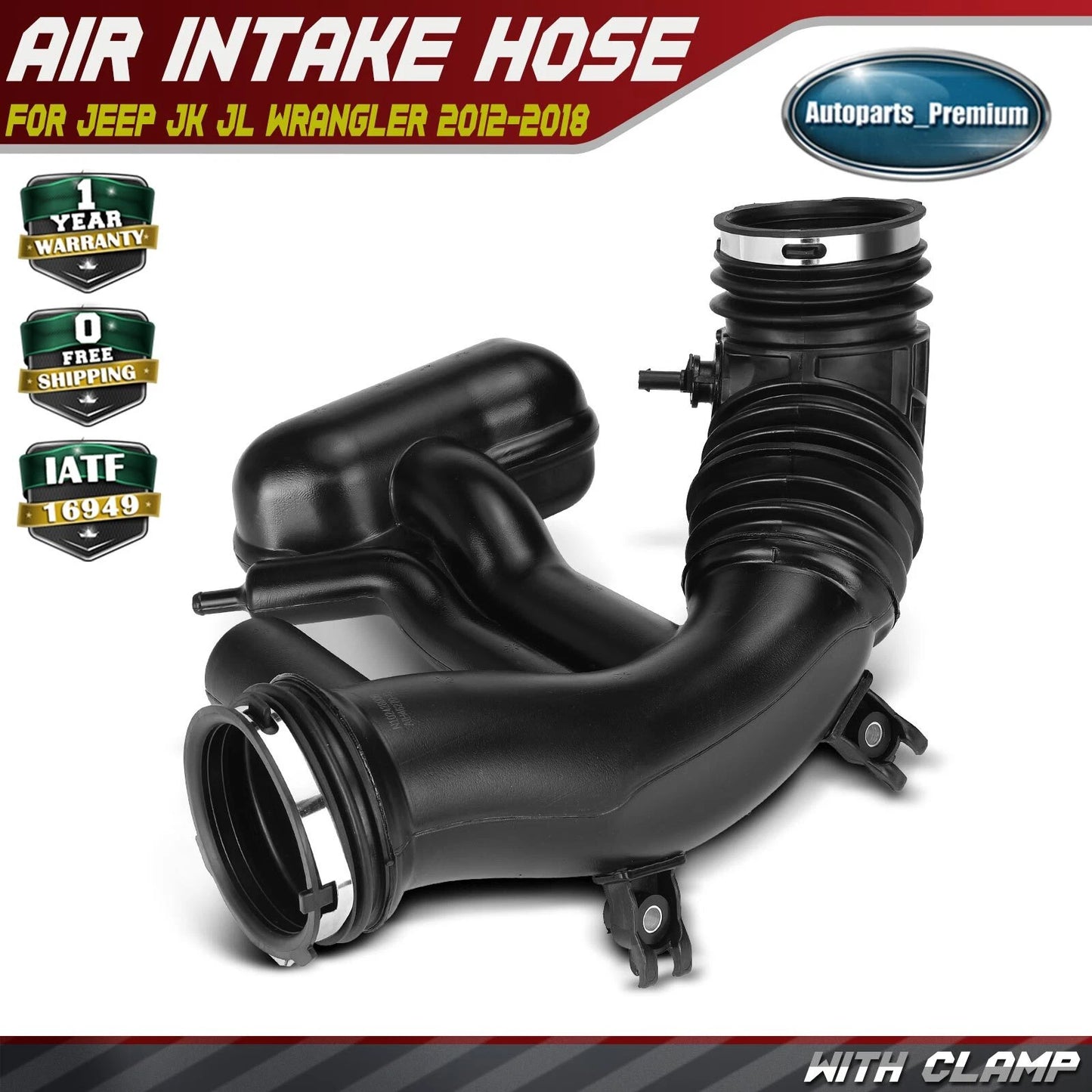 For 2012-2018 Jeep Wrangler JK Engine Air Cleaner Intake Hose Duct New 4627065AD