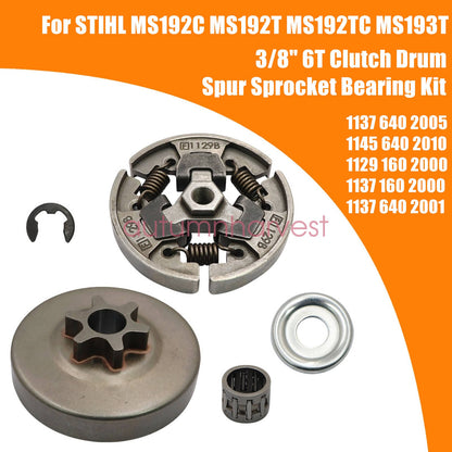 Clutch Drum Sprocket Spur 3/8" Picco 6T For STIHL MS192T MS193T MS194T Chainsaw