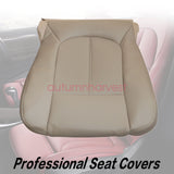Driver Bottom Seat Cover Perforated Leather For Ford F250 Super Duty 2011-16 Tan