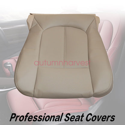 Driver Bottom Seat Cover Perforated Leather For Ford F250 Super Duty 2011-16 Tan