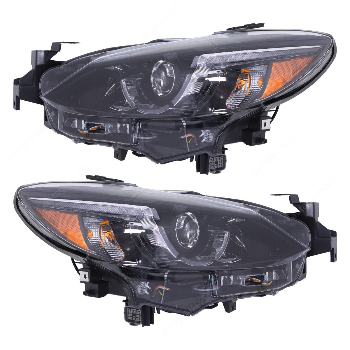 Pair LED Headlights For Mazda 6 2016-2017 Headlamp Front w/AFS Left+Right Side