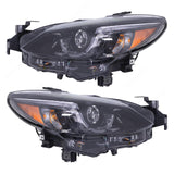 Pair LED Headlights For Mazda 6 2016-2017 Headlamp Front w/AFS Left+Right Side