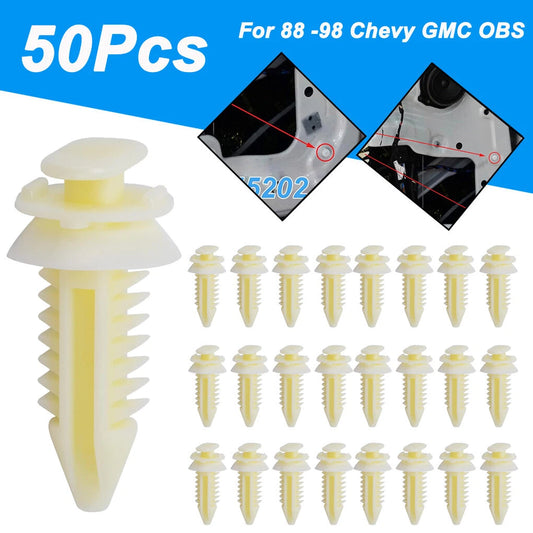 50Pcs For 88-98 Chevy GMC OBS 15545202 Interior Door Trim Panel Retainers Clips