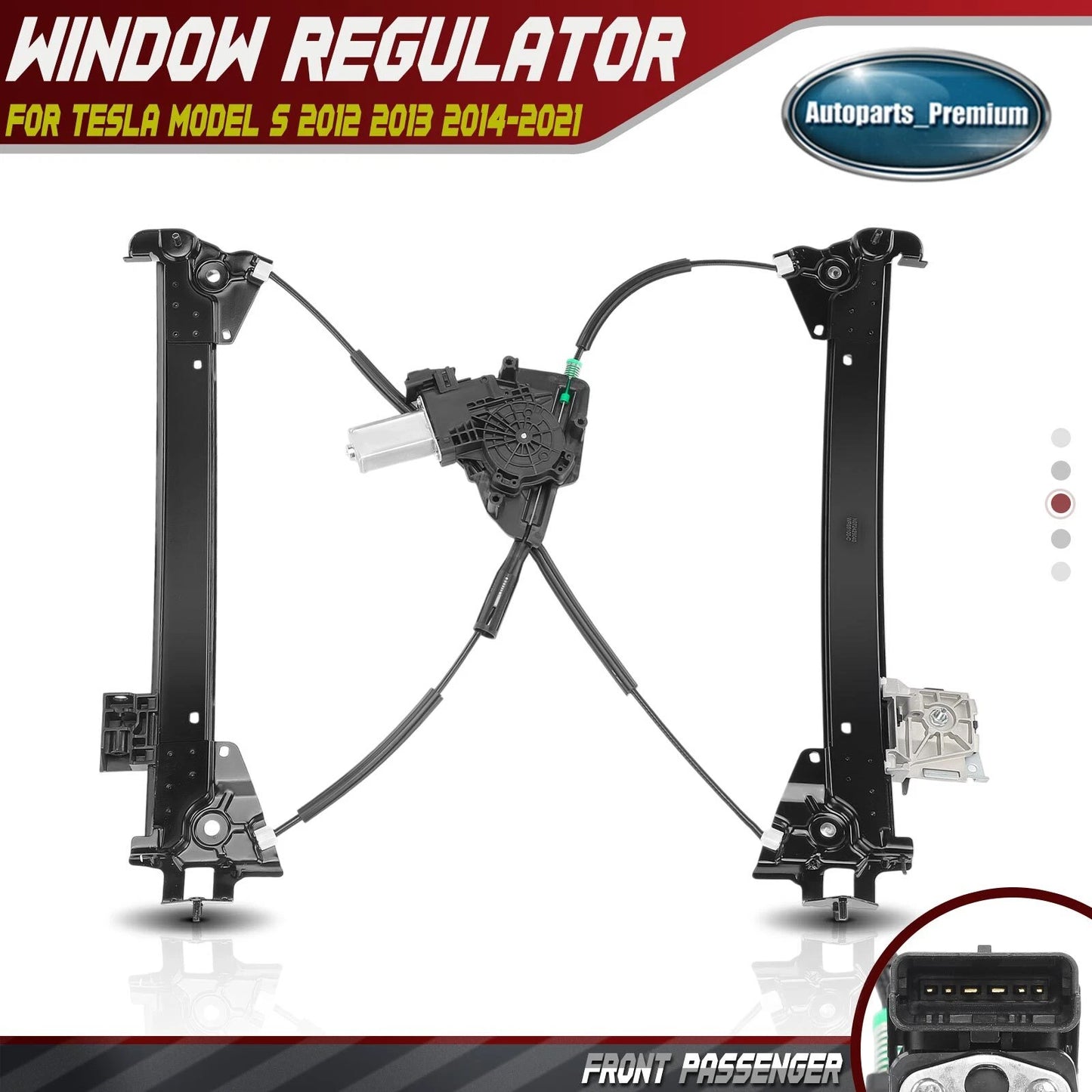 Fits Tesla Model S 2012-2021 6006651-00-G FRONT DOOR WINDOW REGULATOR - RIGHT