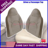 Fits 99 2000 Ford F250 F350 Lariat Tan Driver & Passenger Top Leather Seat Cover