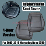 For 2010-2014 Mercedes Benz E350 E550 Front Bottom Leather Seat Cover Black