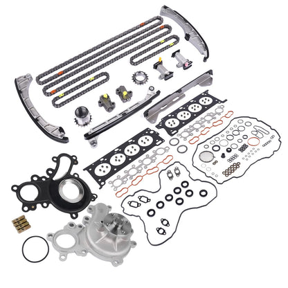 Head Gasket Set Timing Chain Water Pump For 13-17 Toyota Land Cruiser Code 3URFE