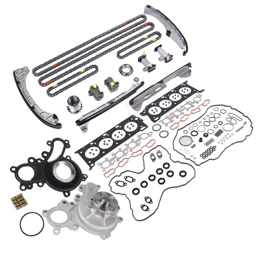 Head Gasket Set Timing Chain Water Pump For 13-17 Toyota Land Cruiser Code 3URFE