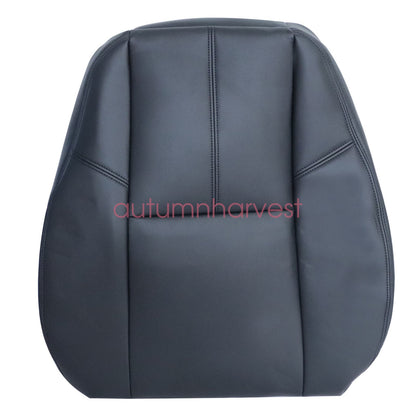 For Chevy Silverado 2007-14 3500 Driver Bottom And Top Leather Seat Cover Black