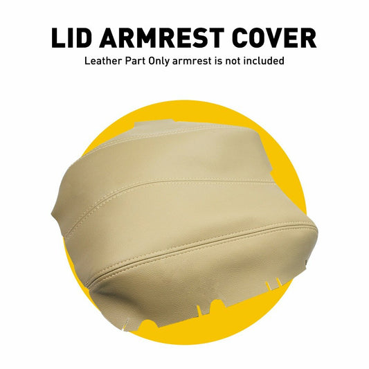 For 2008-2012 Honda Accord Replacement Console Lid Leather Armrest Cover Beige