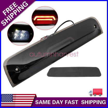 Fits 09-18 Dodge Ram 1500 10-18 2500 3500 LED 3rd Tail Lights Brake Lamp Smoked