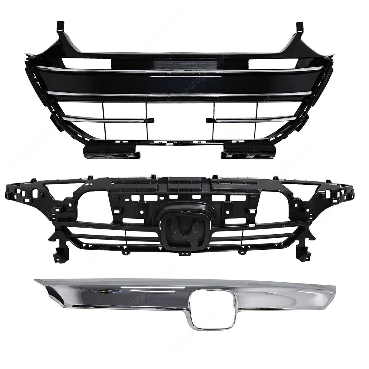 New Front Bumper Grille Cover Factory Style For 2021-2022 Honda Accord 3PCS