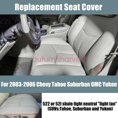 For 2003 2004 2005 2006 Chevy Tahoe Suburban Bottom Seat Cover Light Tan 522 52i