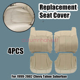 For 2000-2002 Chevy Tahoe Z71 LT Driver & Passenger Leather Seat Cover Tan 922