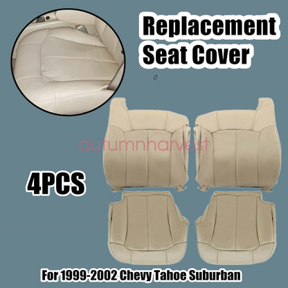 For 2000-2002 Chevy Tahoe Z71 LT Driver & Passenger Leather Seat Cover Tan 922