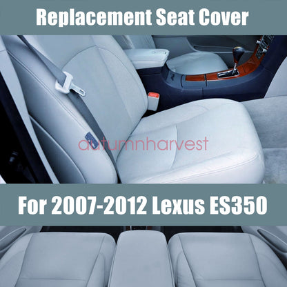 For 2007-2012 Lexus ES350 Front Bottom & Lean Back Leather Seat Cover Light Gray