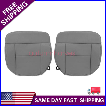 For Ford F150 STX XLT 2004-2008 Driver & Passenger Gray Cloth Bottom Seat Cover