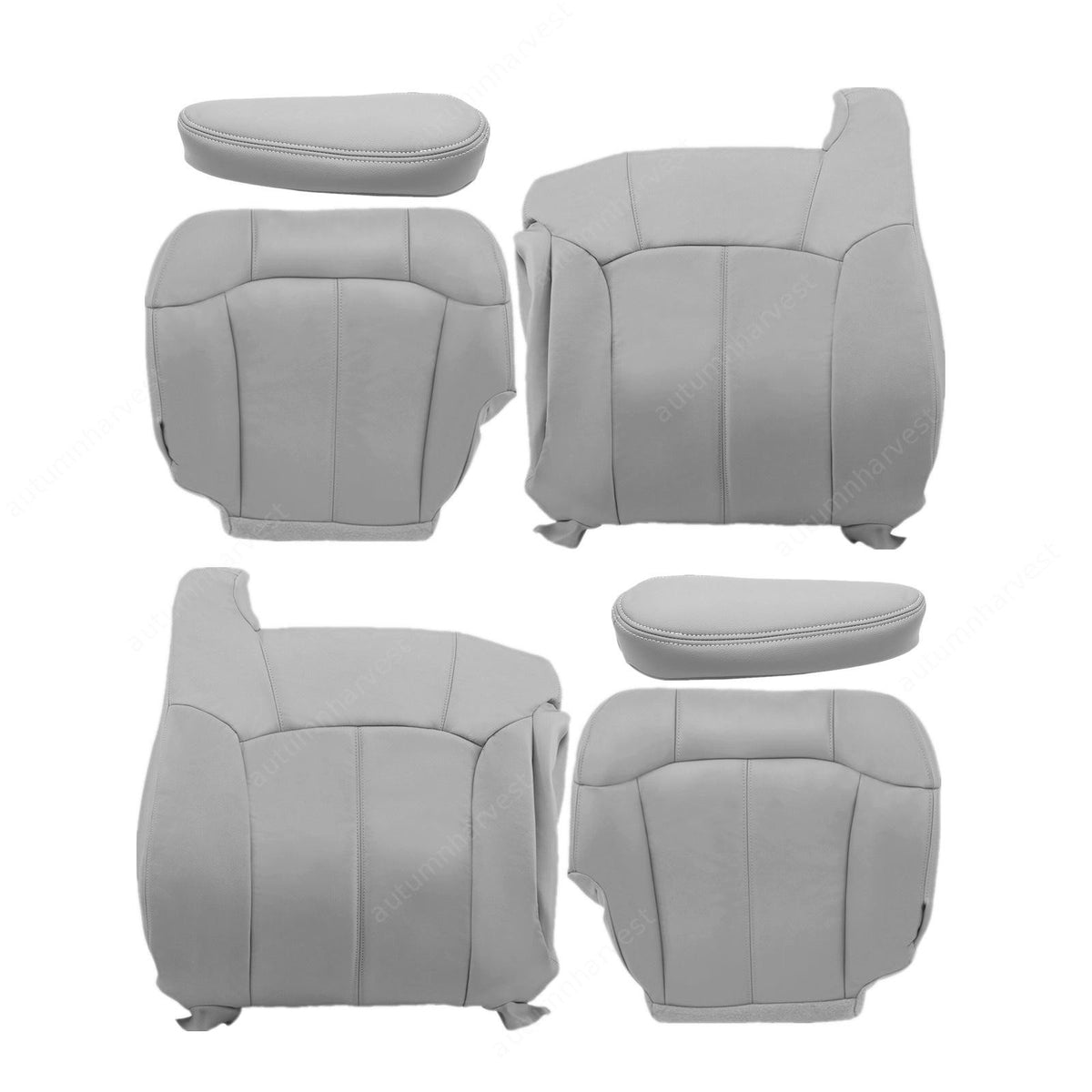 For 1999 2000 2001 2002 Chevy Silverado Front Seat Cover & Armrest Cover Gray