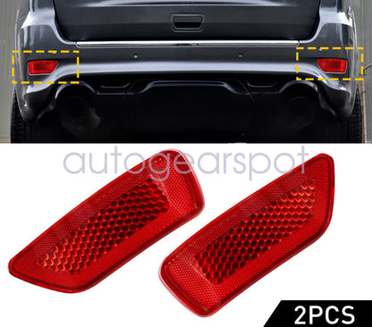 Pair Rear Bumper Reflector Light For Jeep Grand Cherokee Compass Dodge Journey