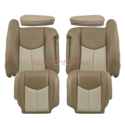 For 2003 2004 2005 GMC Yukon Sierra Denali Back & Bottom Seat Cover Tan